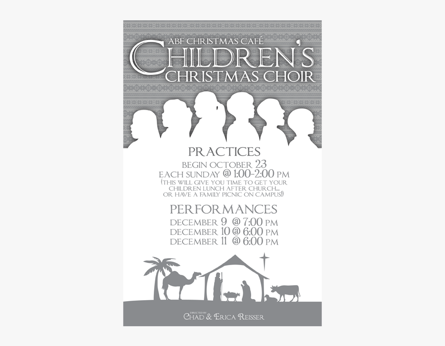 Chorus Clipart Choir Day - Children's Choir Flyer, Transparent Clipart