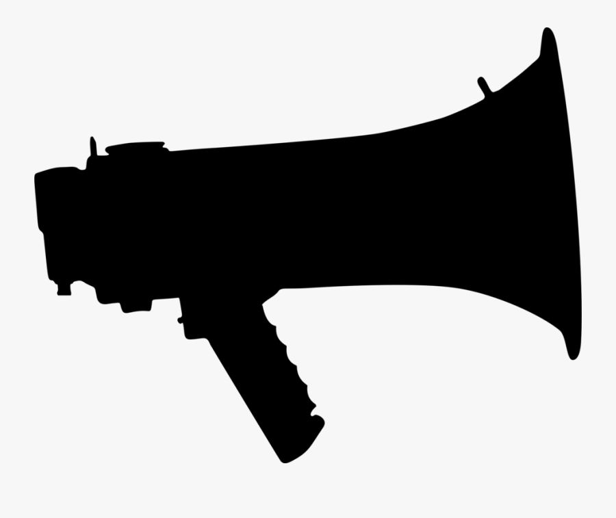 Microphone Silhouette Png - Megaphone Silhouette, Transparent Clipart