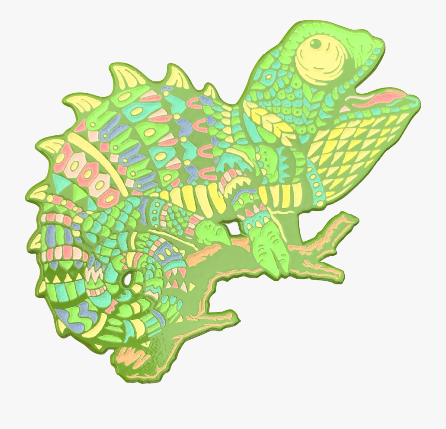 Emerald Chameleon Pin - Cartoon, Transparent Clipart