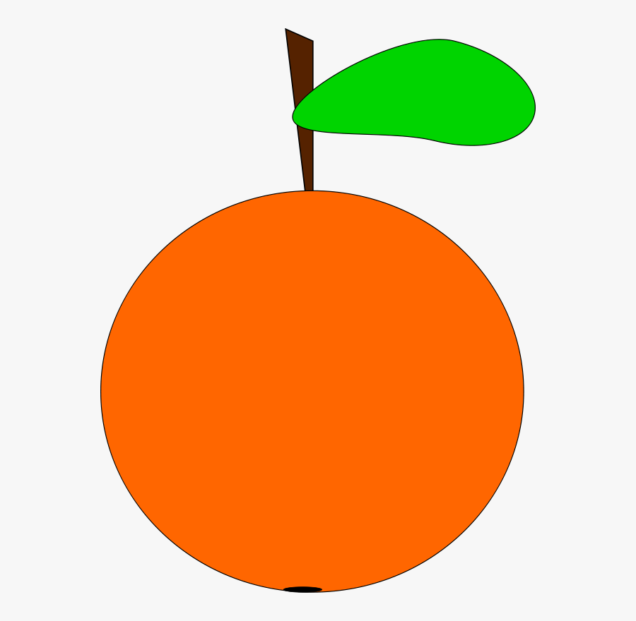 Leaf,food,circle - Cartoon Orange Fruit Clipart, Transparent Clipart