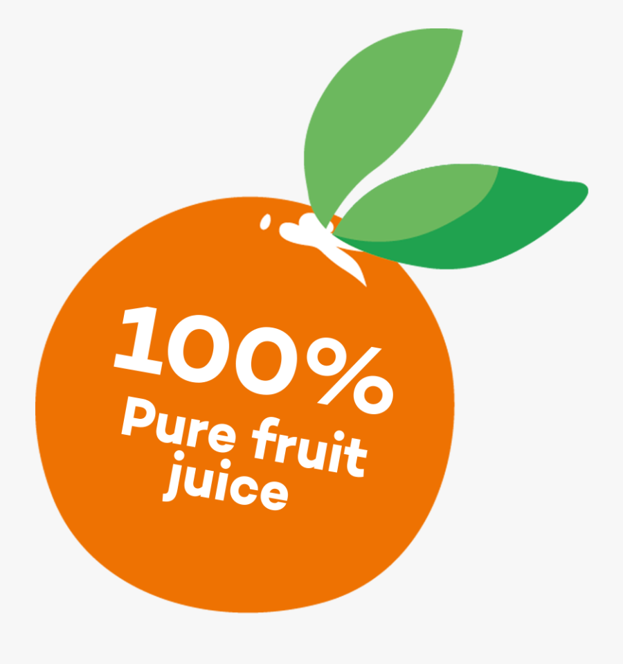 100% Pure Fruit Juice - Illustration, Transparent Clipart
