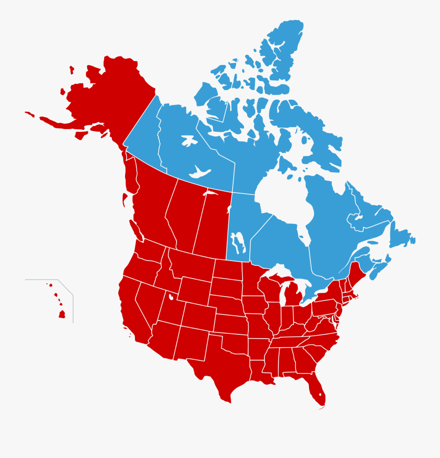 Map Of North America Png, Transparent Clipart