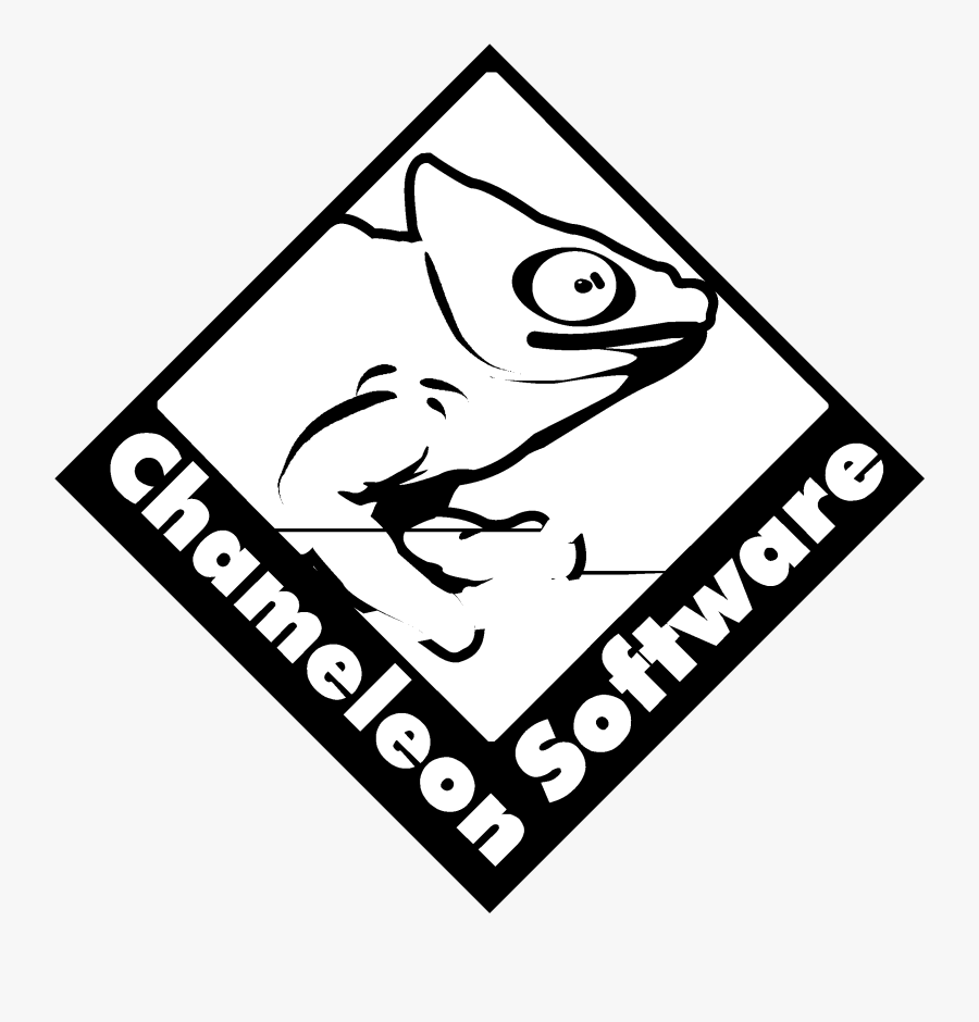 Chameleon Software Logo Black And White - Nema Premium, Transparent Clipart