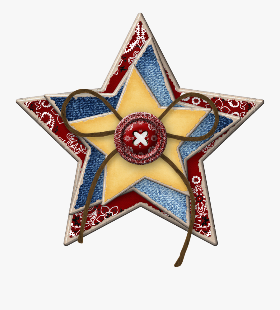 Contry Or Cowboy Style Stars Clip Art - Cowboy Bandana Png, Transparent Clipart