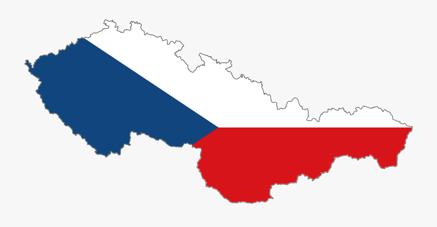 Flag Map Of Czechoslovakia - Czech Republic Flag Country, Transparent Clipart