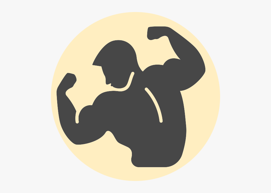 Exercise Clipart Back - Bodybuilder Icon Png, Transparent Clipart