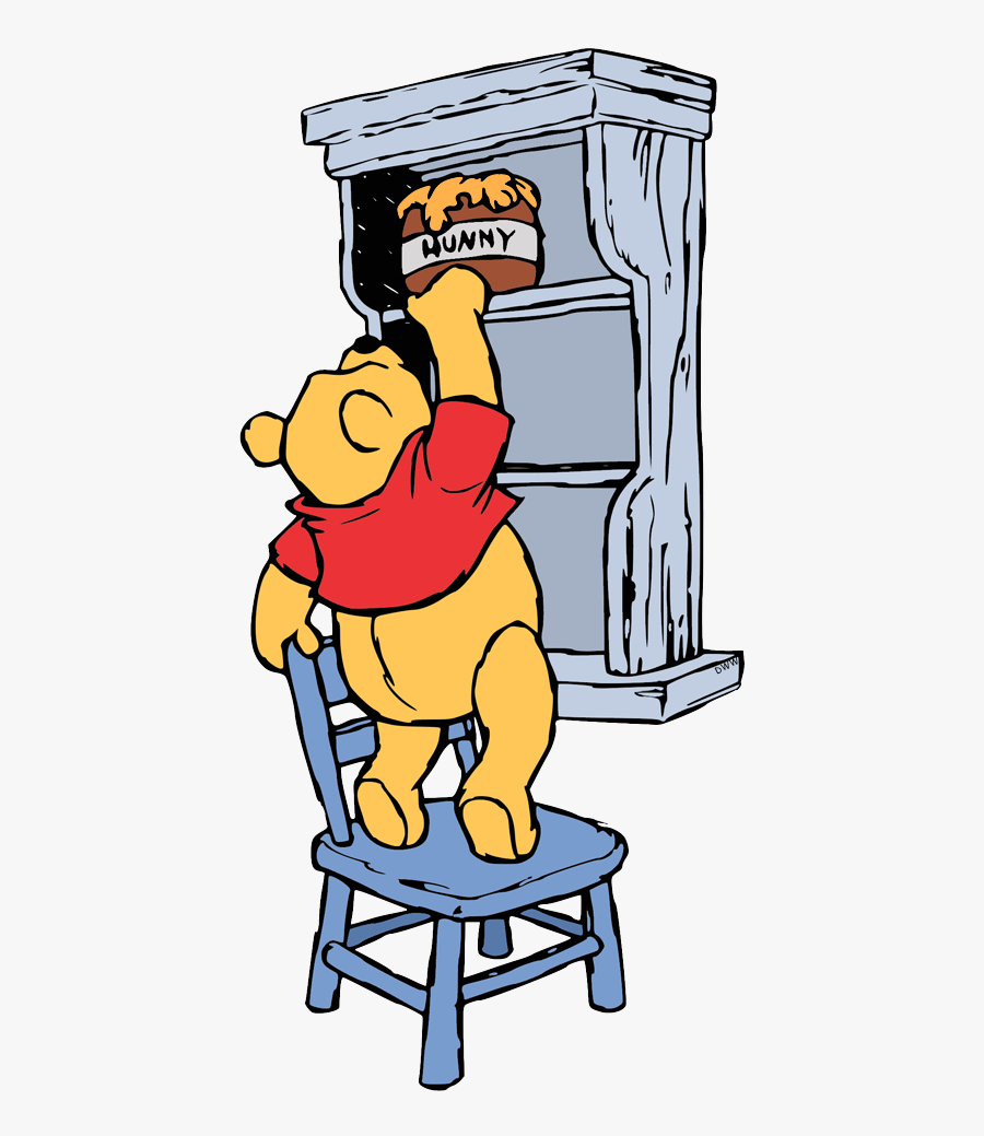 Winnie The Pooh Reaching For Honey, Transparent Clipart