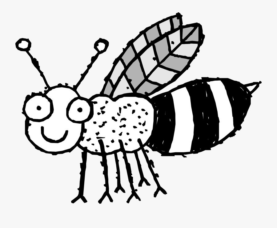 Cute Bee Coloring Pages - Cut And Paste Parts Of An Insect, Transparent Clipart