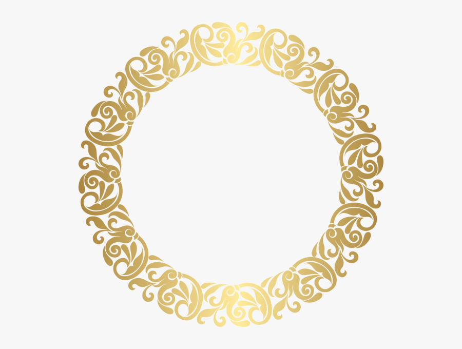 Border Png Pin - Gold Circle Frame Png, Transparent Clipart