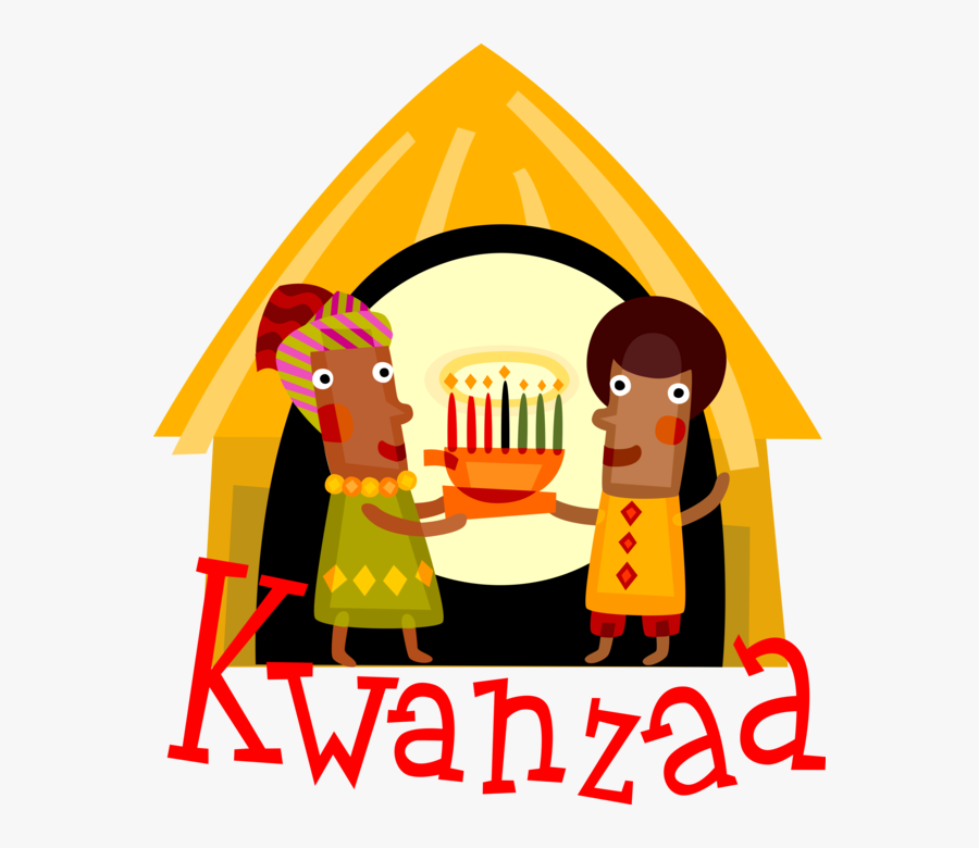 Vector Illustration Of Kwanzaa Celebration Kinara Candle - Kwanzaa Clip Art, Transparent Clipart
