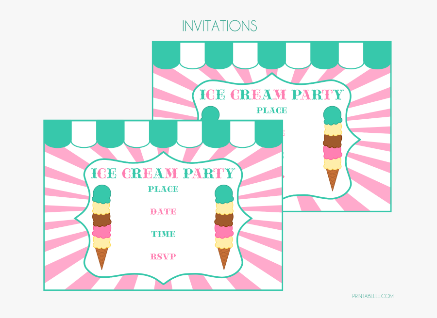 Clip Art Free Ice Cream Printables - Free Ice Cream Party, Transparent Clipart
