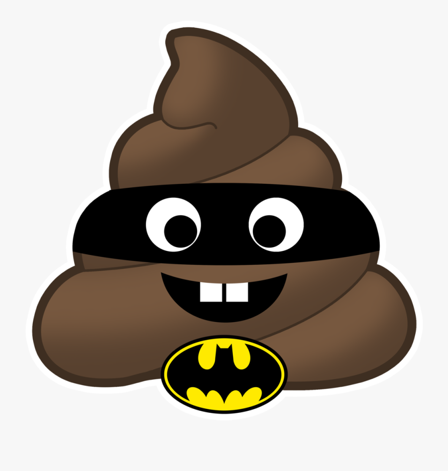 Party Poopers Pop Studios - Batman Poop Emoji, Transparent Clipart