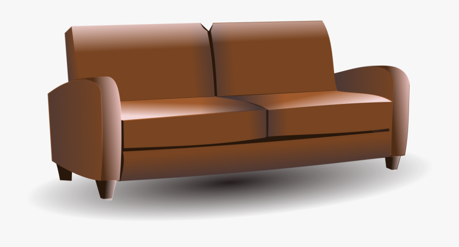 Sofa - Brown Couch Clipart, Transparent Clipart