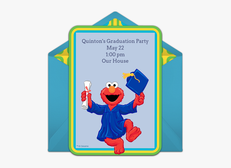 Elmo Graduation, Transparent Clipart