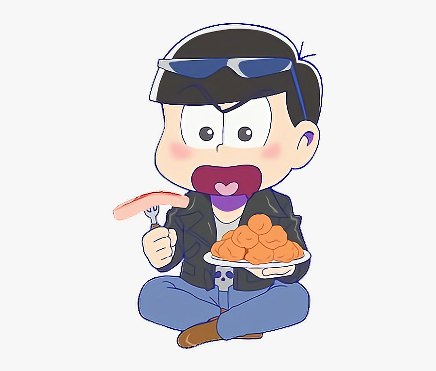#karamatsu #eat #eating #cute #kawaii - Mr. Osomatsu, Transparent Clipart