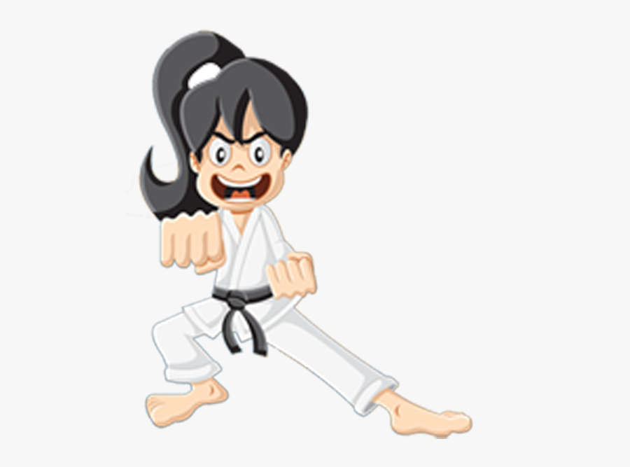 Black Belt Karate Cartoon - Karate Kid Animation , Free Transparent