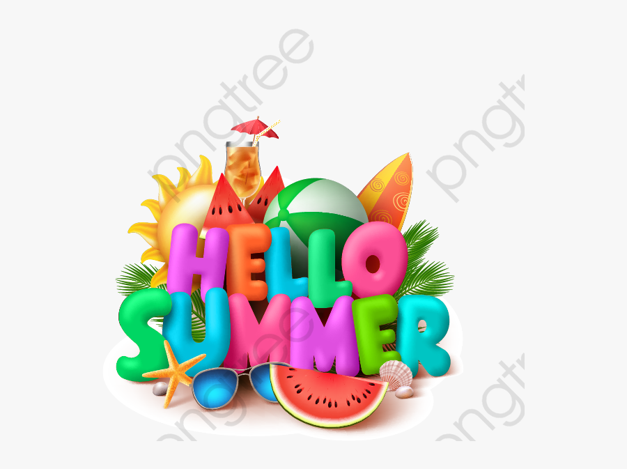 Hello Summer Clip Art - Transparent Hello Summer Clipart, Transparent Clipart