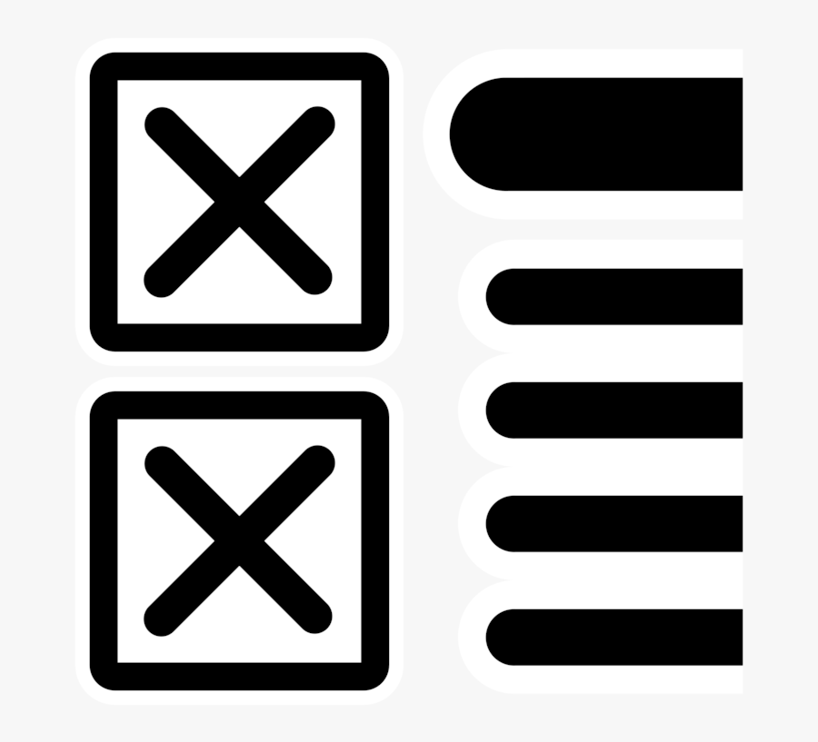 Angle,area,text - X Checkbox Symbol, Transparent Clipart