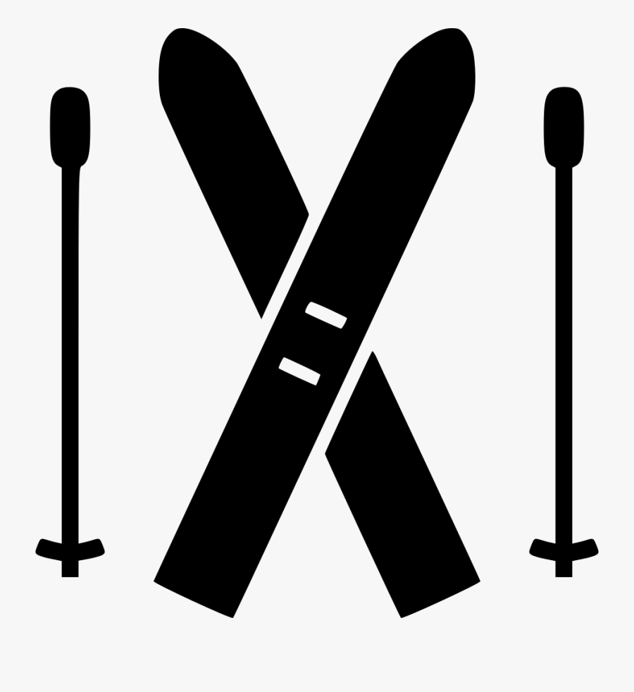 Skiing Ski Running - Black Ribbon Logos, Transparent Clipart