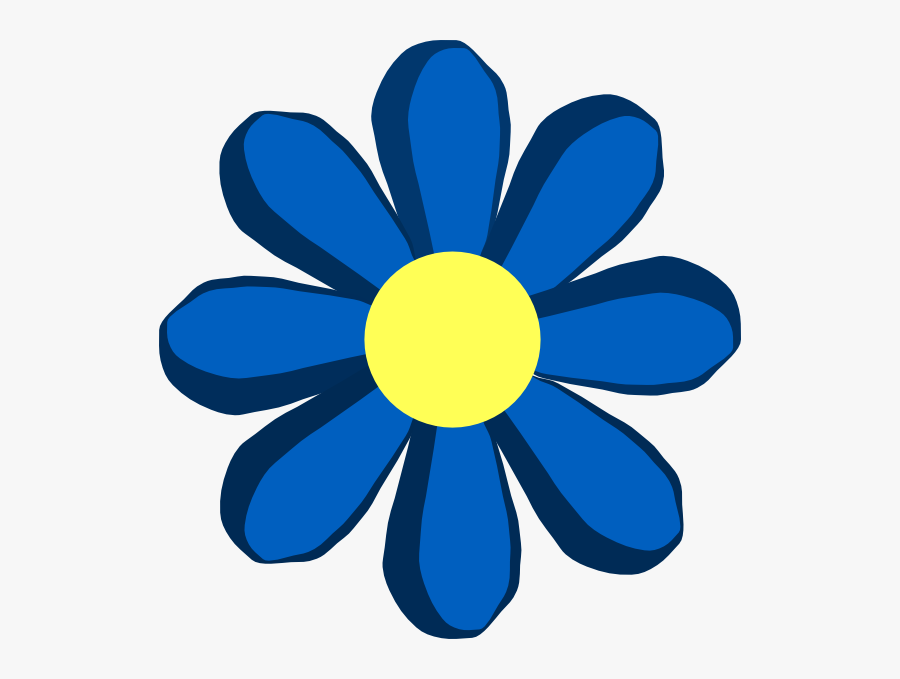 Blue Clip Art At - Simple Flower Clip Art, Transparent Clipart