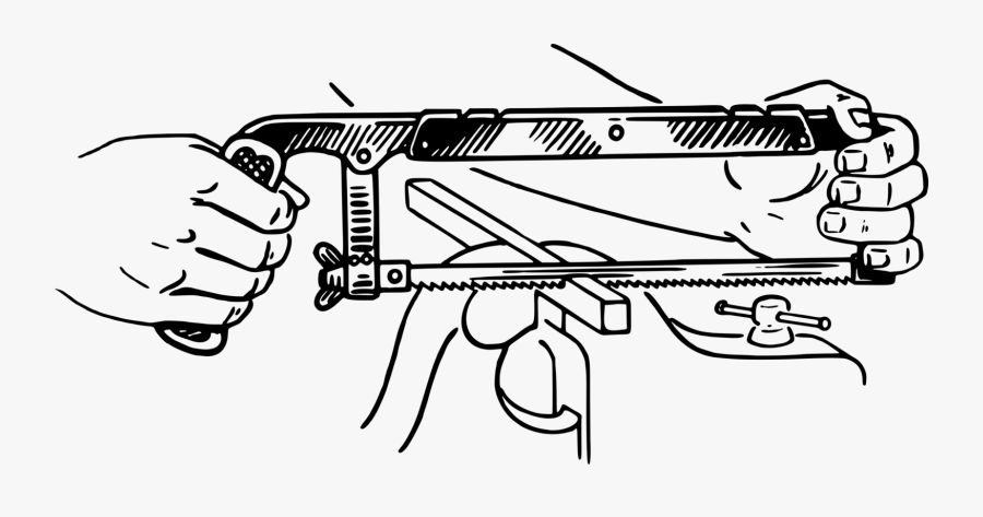 Line Art,art,area - Use Of Hacksaw, Transparent Clipart