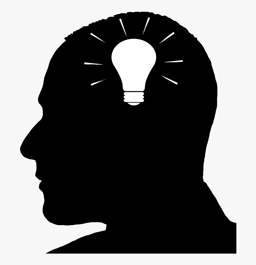 Silhouette Man Head Idea Symbol - Idea Silhouette Clipart, Transparent Clipart