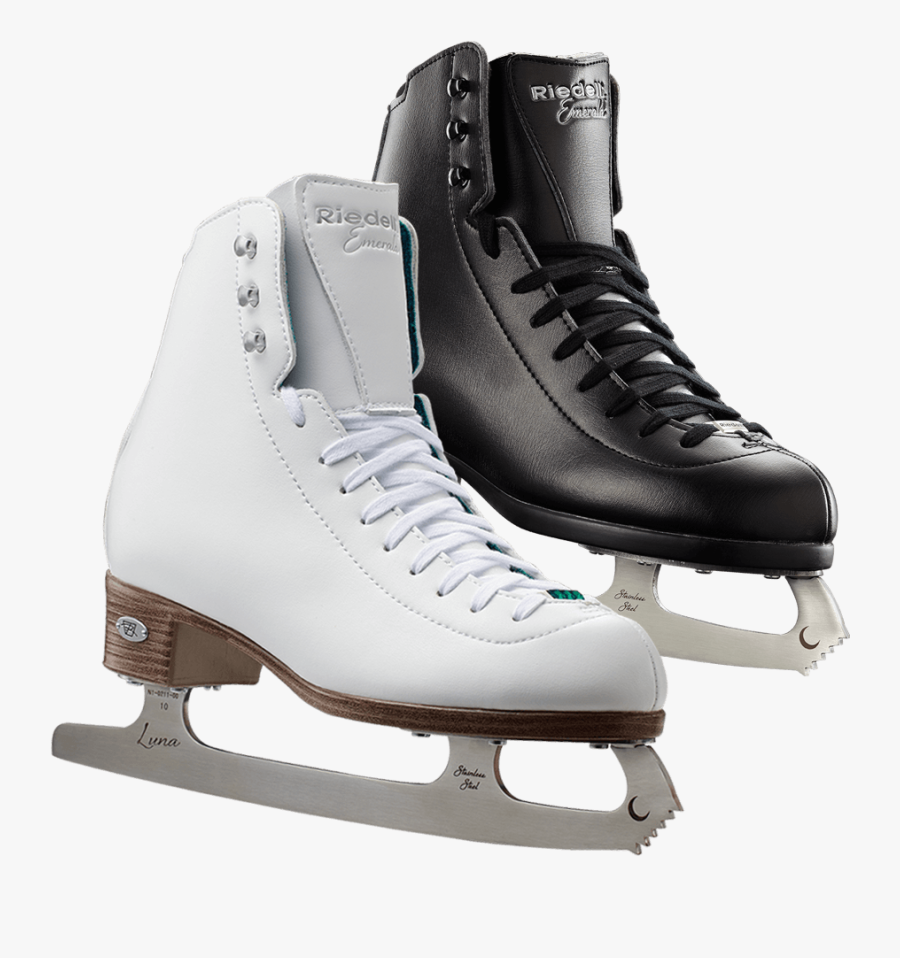 Ice Skating Clipart Winter Sports - Black And White Figure Skates, Transparent Clipart
