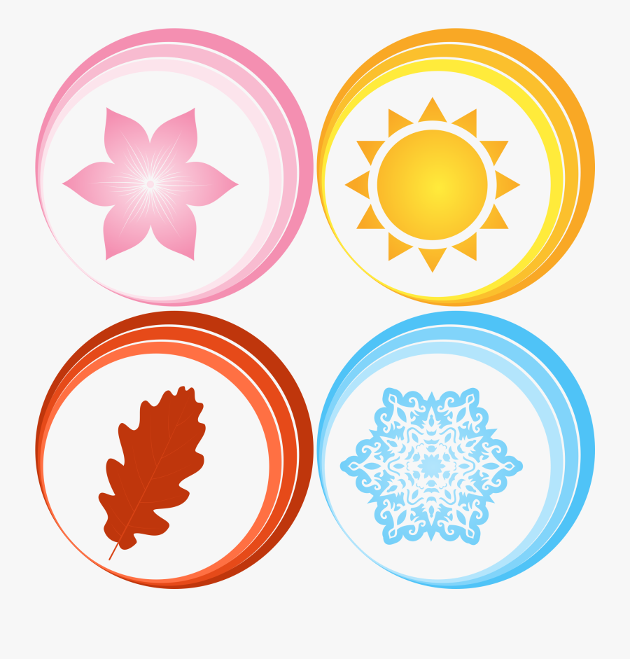 Clip Art Symbols - Four Season Symbols, Transparent Clipart