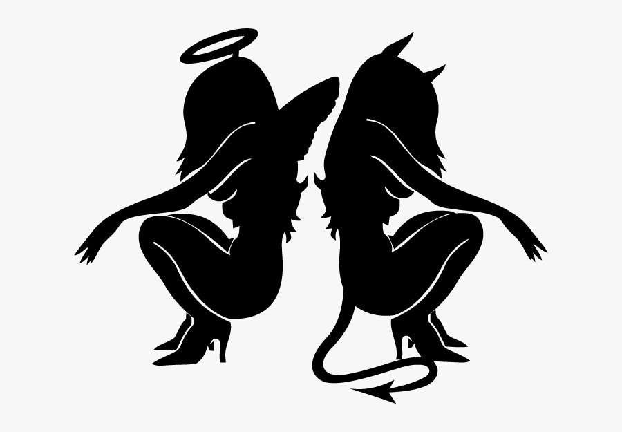 Tattoo Devil Gemini Angel Demon - Angel And Devil Girl , Free