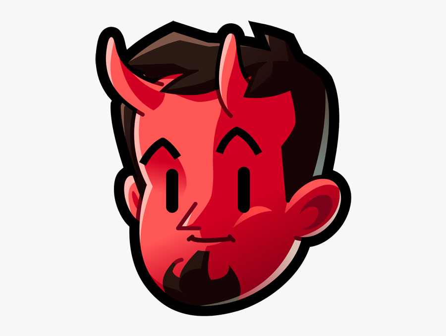 Devil Icon Red Head Cartoon Face Hell Satan- - Png Devils Head, Transparent Clipart