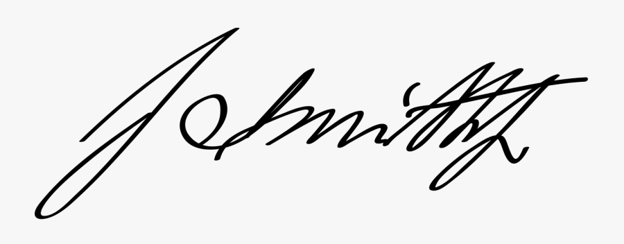 Aa Js Sig Main - Sample Signature John Smith, Transparent Clipart