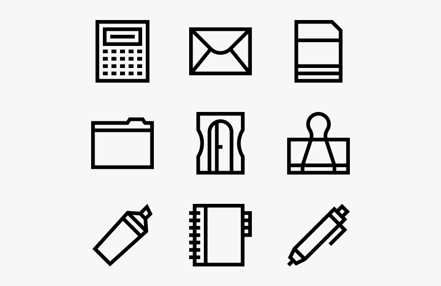 Stationery - Logistic Icons, Transparent Clipart