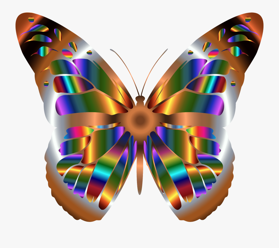 Iridescent Monarch Butterfly - Beautiful Butterfly Clip Art, Transparent Clipart