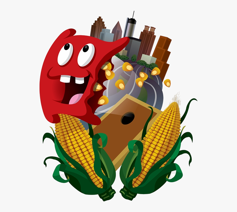 Corn Hole Logo Cartoon, Transparent Clipart