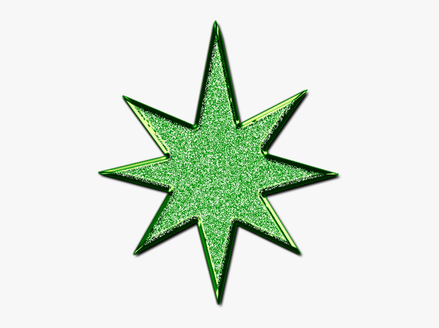 Star D Green Images - Free Glitter Star Clipart, Transparent Clipart