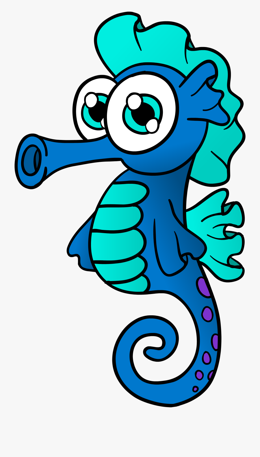 Transparent Sea Horse Clipart - Blue Seahorse Png, Transparent Clipart