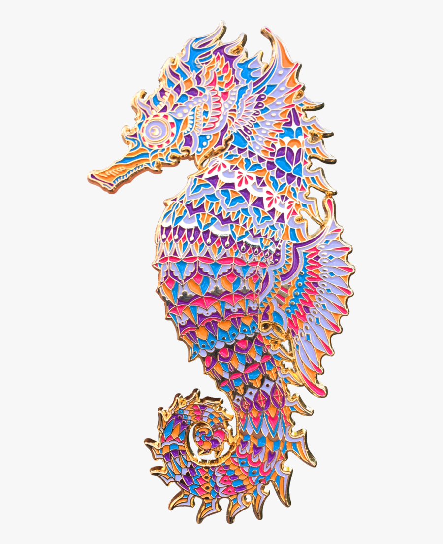 Carnival Seahorse Pin - Illustration, Transparent Clipart
