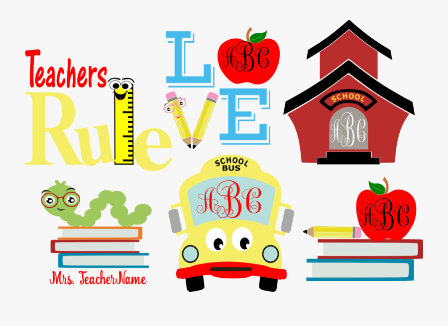 Appreciation Monogram Frames - Monograms For School Teachers, Transparent Clipart