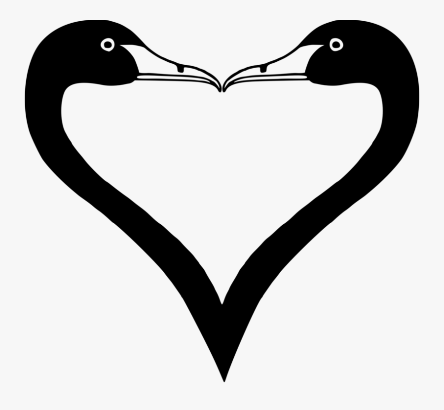 Heart,love,neck - Duck Drawing Heart, Transparent Clipart