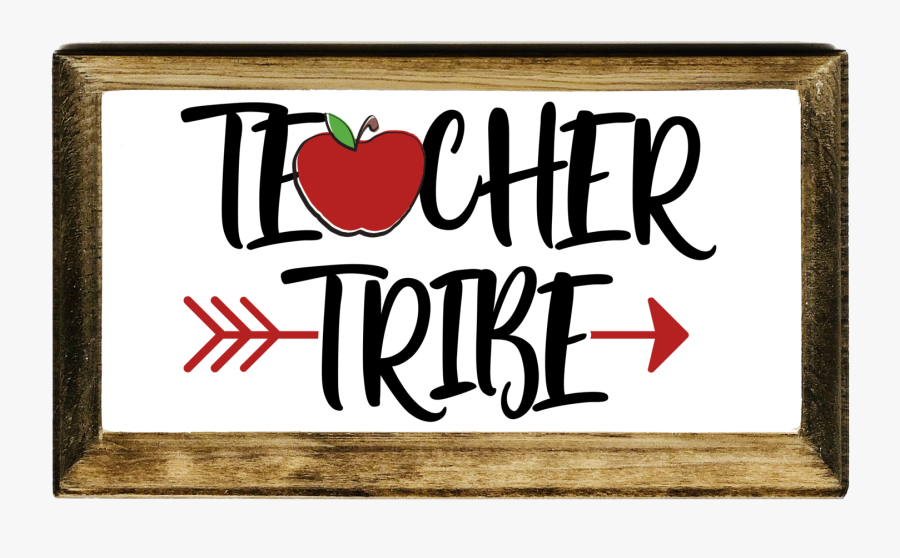 Teacher Tribe Plaque Wood Art"
 Class="lazyload Lazyload - Strawberry, Transparent Clipart
