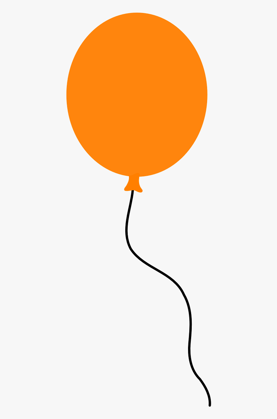 Balloon - Clip Art Orange Balloon, Transparent Clipart