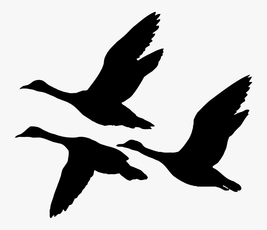 Geese Flying Clipart - Geese Flying Silhouette, Transparent Clipart