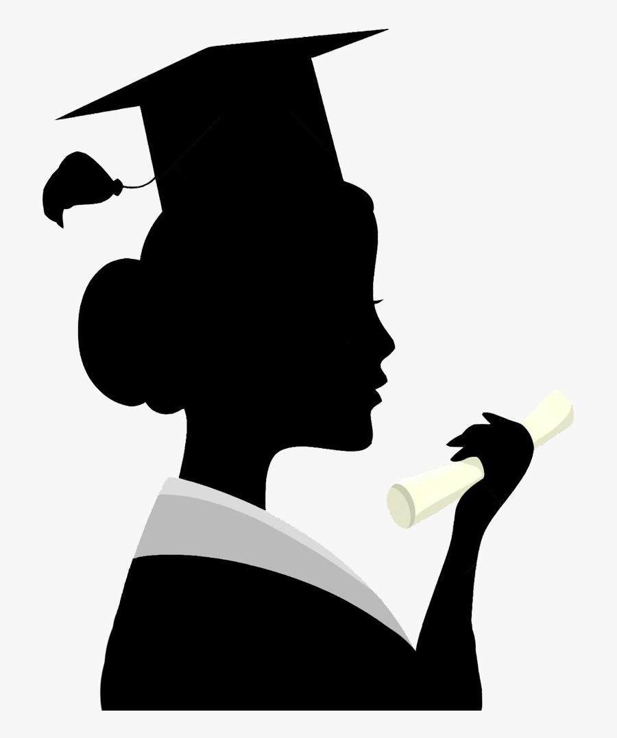 Transparent Graduation Silhouette Png - Clip Art Graduation Girl, Transparent Clipart