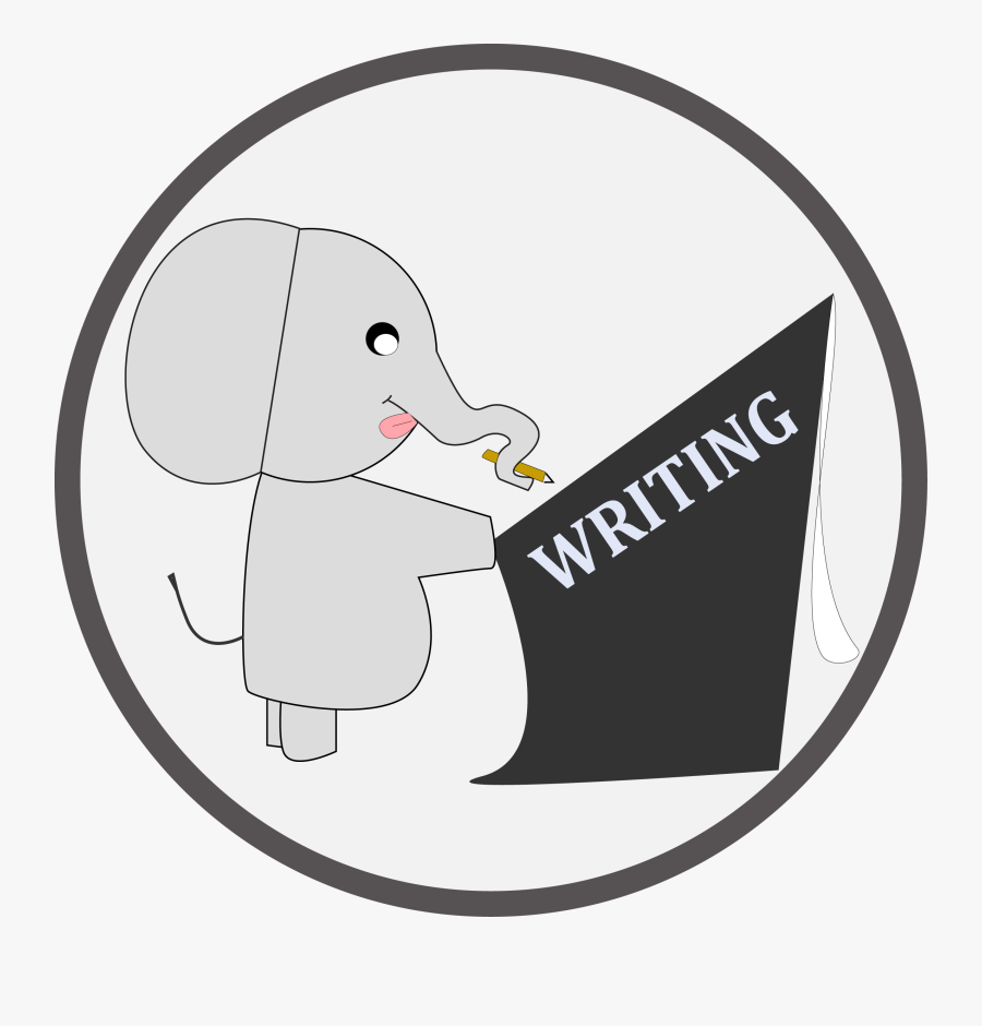 Writing Jumbo - Cartoon, Transparent Clipart