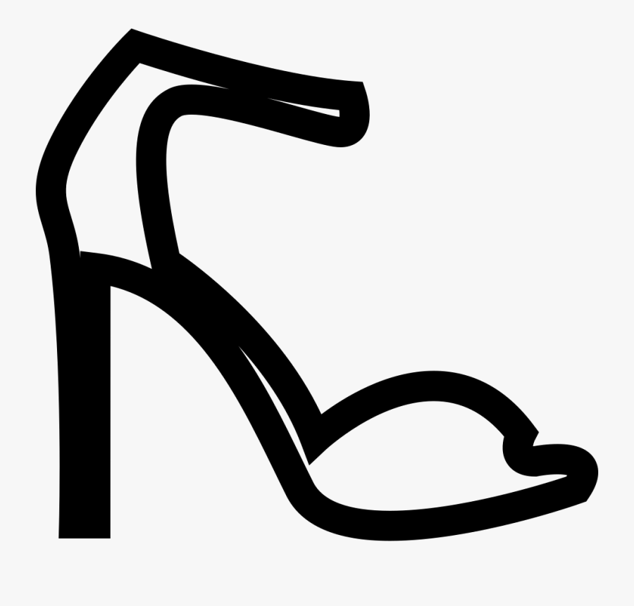 Summer High Sandals A - Drawing High Heels Sandals Vector, Transparent Clipart