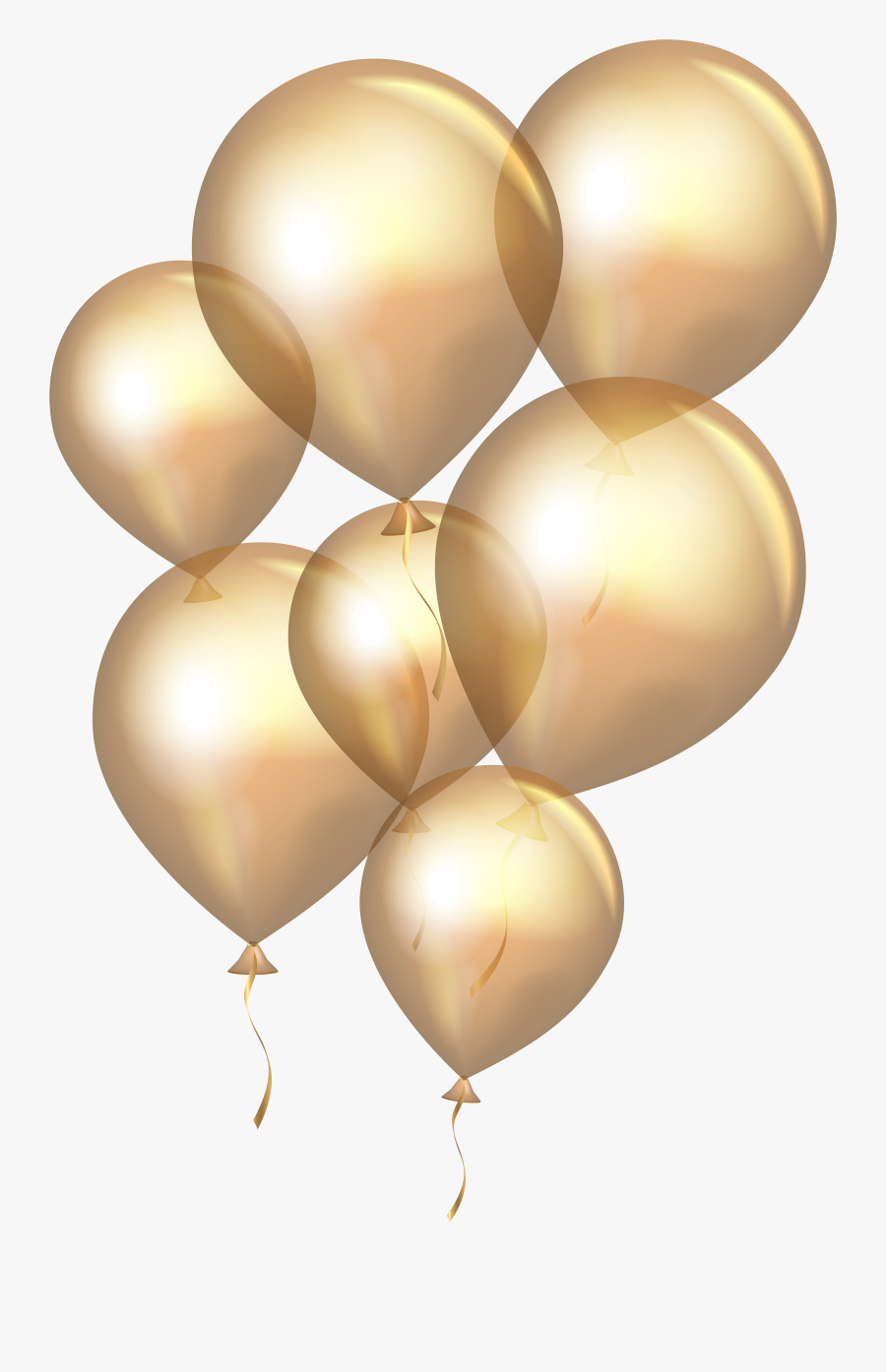 Transparent Balloons Png Clip - Birthday Gold Balloon Png, Transparent Clipart