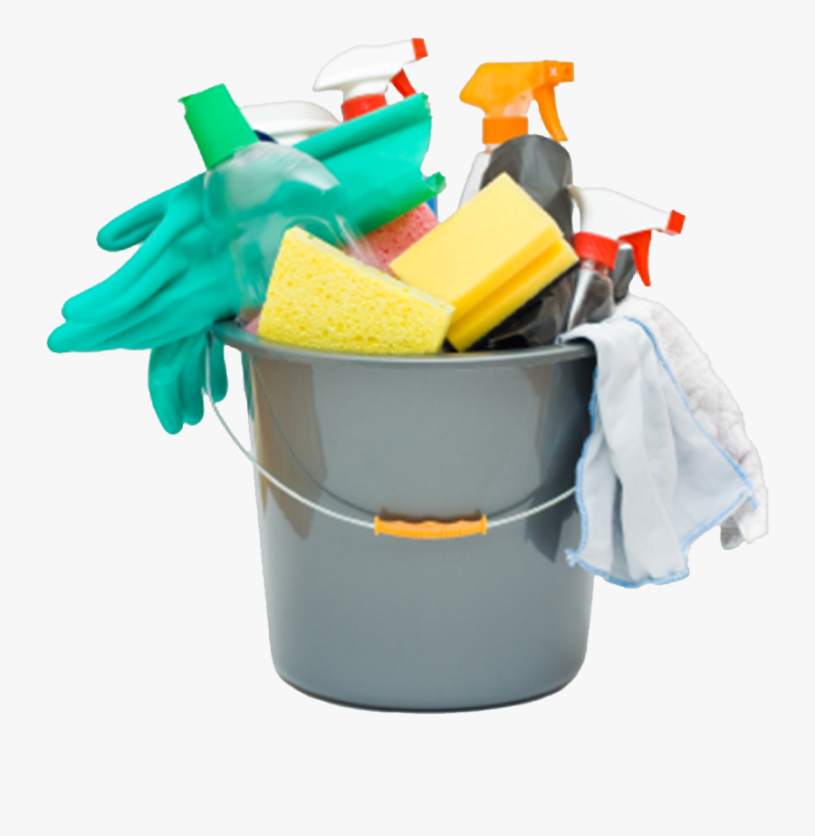 Cleaning Services Supplies - Clipart Bucket Of Cleaning Supplies, Transparent Clipart