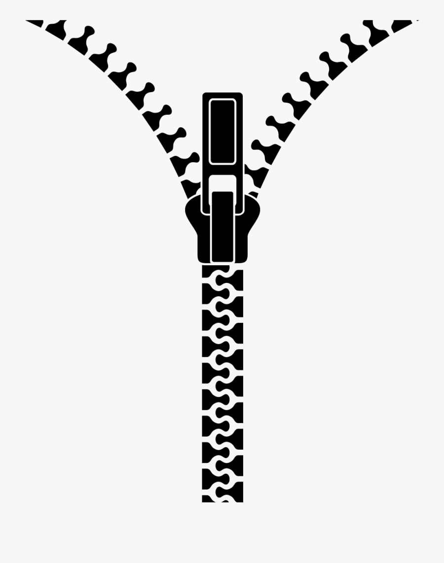 Zip Vector , Png Download - Zip Clipart Black And White, Transparent Clipart