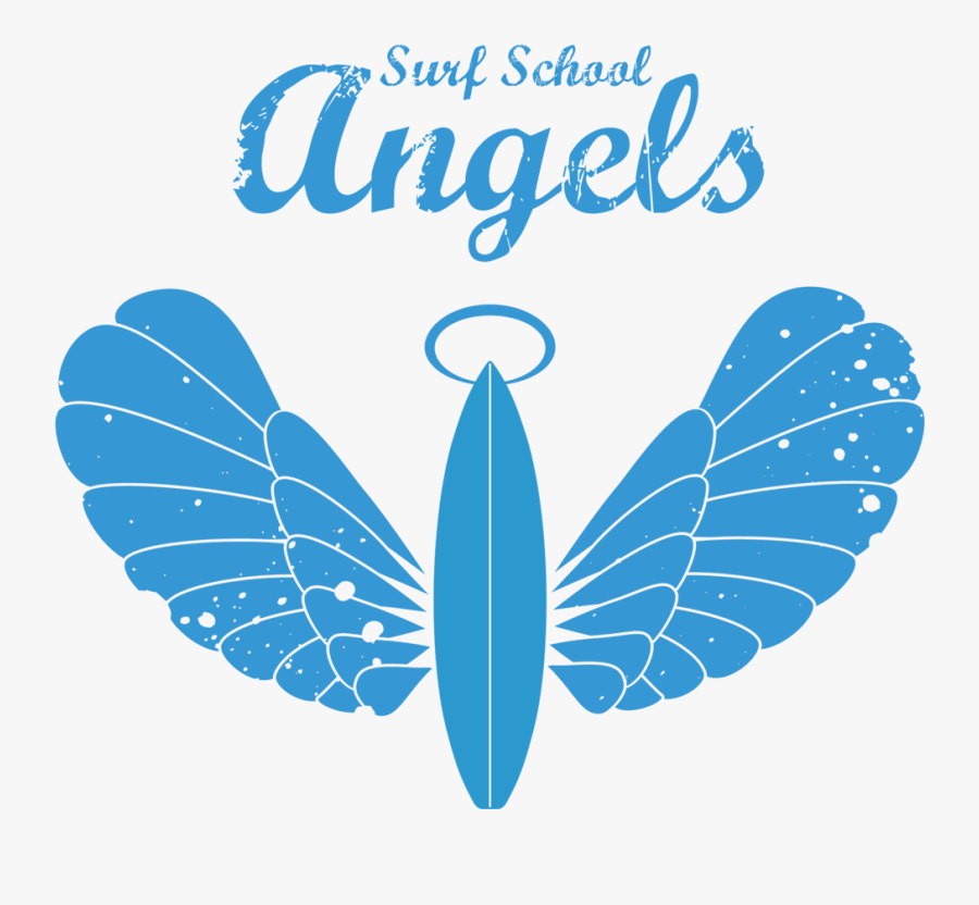 Escola De Surf Angels Surf School Logo - Illustration, Transparent Clipart