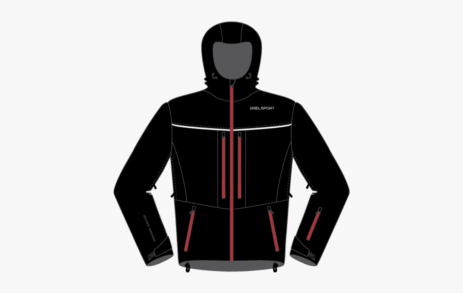 Coat Clipart Ski Jacket Hoodie Transparent Png - Hoodie, Transparent Clipart